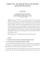 Nghiên cứu, xây dựng hệ chế tạo vật liệu phát quang zns pha tạp mn