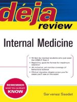 Tài liệu DEJA REVIEW™ Internal Medicine ppt
