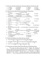 Tài liệu Đề Thi Thử Vào Lớp 10 Tiếng Anh 2013 - Phần 1 - Đề 6 doc