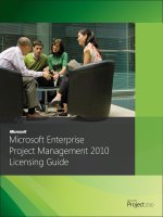 Tài liệu Microsoft Enterprise Project Management 2010 Licensing Guide pptx