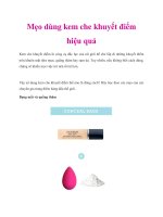 Tài liệu Mẹo dùng kem che khuyết điểm hiệu quả docx