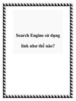 Tài liệu Search Engine sử dụng link như thế nào? pdf
