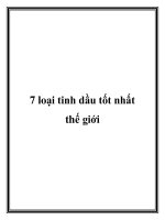 Tài liệu 7 loại tinh dầu tốt nhất thế giới pdf