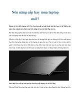 Tài liệu Nên nâng cấp hay mua laptop mới? pdf