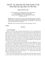 Vấn đề xây dựng đạo đức kinh doanh ở việt nam hiện nay (qua thực tế ở hà nội)