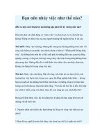 Tài liệu Bạn nên nhảy việc như thế nào? doc