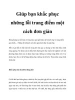 Tài liệu Giúp bạn khắc phục những lỗi trang điểm một cách đơn giản docx