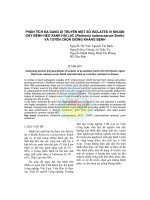 Tài liệu Phân tích đa dạng di truyền một số ISOLATES vi khuẩn gây bệnh héo xanh hại lạc (Ralstonia solanacearum Smith) và tuyển chọn giống kháng bệnh docx