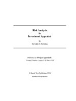Tài liệu Risk Analysis in Investment Appraisalby doc