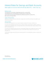 Tài liệu Interest Rates for Savings and Bank Accounts. docx