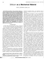 Tài liệu Silicon as a Mechanical Material ppt