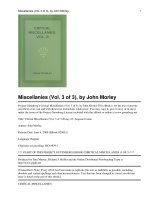 Tài liệu Critical Miscellanies (Vol. 3 of 3) Essay 10: Auguste Comte ppt