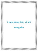Tài liệu 5 mẹo phong thủy về khí trong nhà docx