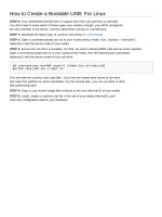 How to create a bootable USB for linux