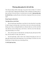 Tài liệu Phương pháp giúp kéo dài tuổi thọ docx