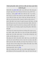 Tài liệu Khám phá phần mềm antivirus miễn phí được yêu thích nhất thế giới doc