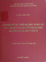 giải pháp nhằm phát triển hoạt động tín dụng của ngân hàng đầu tư và phát triển việt nam trong quá trình hội nhập kinh tế quốc tế