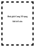 Tài liệu Hoá giải Cung Tố tụng khi trổ cửa docx