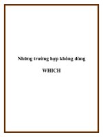 Tài liệu Những trường hợp không dùng WHICH pdf