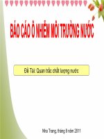 đề tài quan trắc chất lượng nước