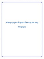 Tài liệu Những nguyên tắc giao tiếp trong đời sống hàng ngày docx