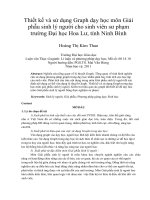 Thiết kế và sử dụng graph dạy học môn giải phẫu sinh lý người cho sinh viên sư phạm trường đại học hoa lư, tỉnh ninh bình