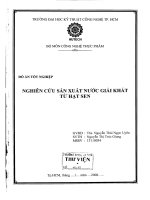 nghiên cứu sản xuất nước giải khát từ hạt sen