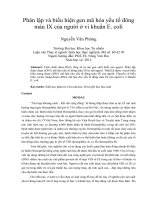 Phân lập và biểu hiện gen mã hóa yếu tố đông máu IX của người ở vi khuẩn e  coli