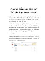 Tài liệu Những điều cần làm với PC khi bạn “nhảy việc