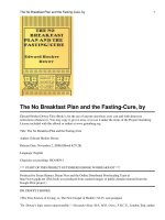 Tài liệu The No Breakfast Plan and the Fasting-Cure ppt