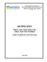 hướng dẫn thực tập, viết báo cáo,thực tập tốt nghiệp nghề marketing thương mại