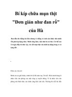 Tài liệu Bí kíp chữa mụn thịt đơn giản như đan rổ của Hà pdf