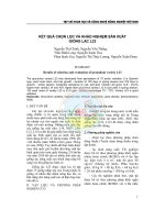 Tài liệu Kết quả chọn lọc và khảo nghiệm sản xuất giống lạc L23 doc