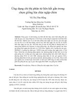 Ứng dụng chỉ thị phân tử liên kết gần trong chọn giống lúa chịu ngập chìm