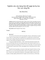 Nghiên cứu xây dựng bản đồ ngập lụt hạ lưu lưu vực sông ba