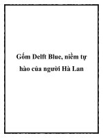 Tài liệu Gốm Delft Blue, niềm tự hào của người Hà Lan doc