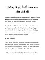 Tài liệu Những bí quyết để chọn mua nhà phát tài pptx