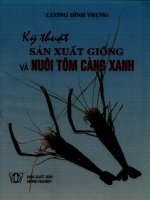 Tài liệu Kỹ thuật sản xuất giống và vật nuôi ppt