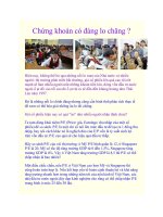 Tài liệu Chứng khoán có đáng lo chăng ? pptx