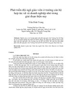 Phát triển đội ngũ giáo viên ở trường cán bộ hợp tác xã và doanh nghiệp nhỏ trong giai đoạn hiện nay
