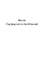 Tài liệu Báo cáo Ứng dụng web và vấn đề bảo mật doc