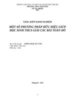 MỘT SỐ PHƯƠNG PHÁP HỮU HIỆU GIÚP HỌC SINH THCS GIẢI CÁC BÀI TOÁN ĐỐ