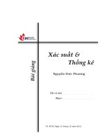 Tài liệu Bài giảng: Xác suất & Thống kê pptx