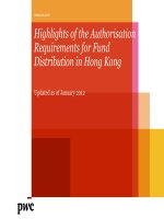 Tài liệu HIGHLIGHTS OF THE AUTHORISATION REQUIREMENTS FOR FUND DISTRIBUTION IN HONG KONG doc