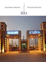 Tài liệu College of Business Administration mba The Innovative Business School ppt