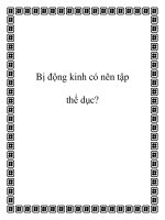 Tài liệu Bị động kinh có nên tập thể dục? potx