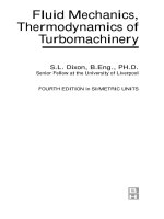 Tài liệu Fluid Mechanics, Thermodynamics of Turbomachinery pdf