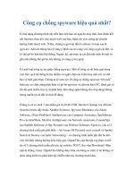 Tài liệu Công cụ chống spyware hiệu quả nhất? docx