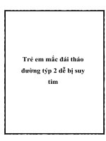 Tài liệu Trẻ em mắc đái tháo đường týp 2 dễ bị suy tim pdf