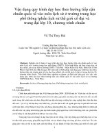 Vận dụng quy trình dạy học theo hướng tiếp cận chuẩn quốc tế vào môn lịch sử ở trường trung học phổ thông (phần lịch sử thế giới cổ đại và trung đại lớp 10, chương trình chuẩn